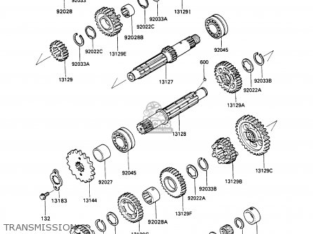 TRANSMISSION - ZX600C3 GPX600R 1990 EUROPE UK FR FG