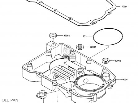 OIL PAN - ZX600C3 GPX600R 1990 EUROPE UK FR FG