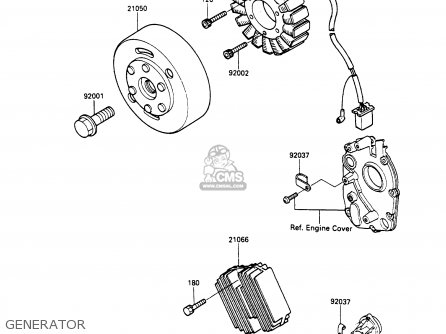 GENERATOR - ZX600C3 GPX600R 1990 EUROPE UK FR FG