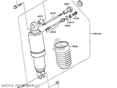 SHOCK ABSORBER(S) - ZX600C3 GPX600R 1990 EUROPE UK FR FG