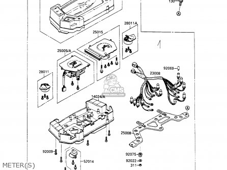 METER(S) - ZX600C3 GPX600R 1990 EUROPE UK FR FG