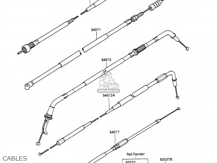 CABLES - ZX600C3 GPX600R 1990 EUROPE UK FR FG