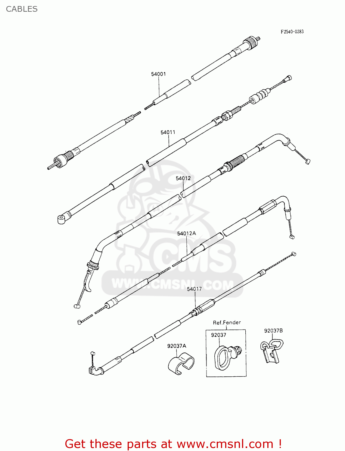 CABLES ZX600C4 NINJA 600R 1991 USA CALIFORNIA
