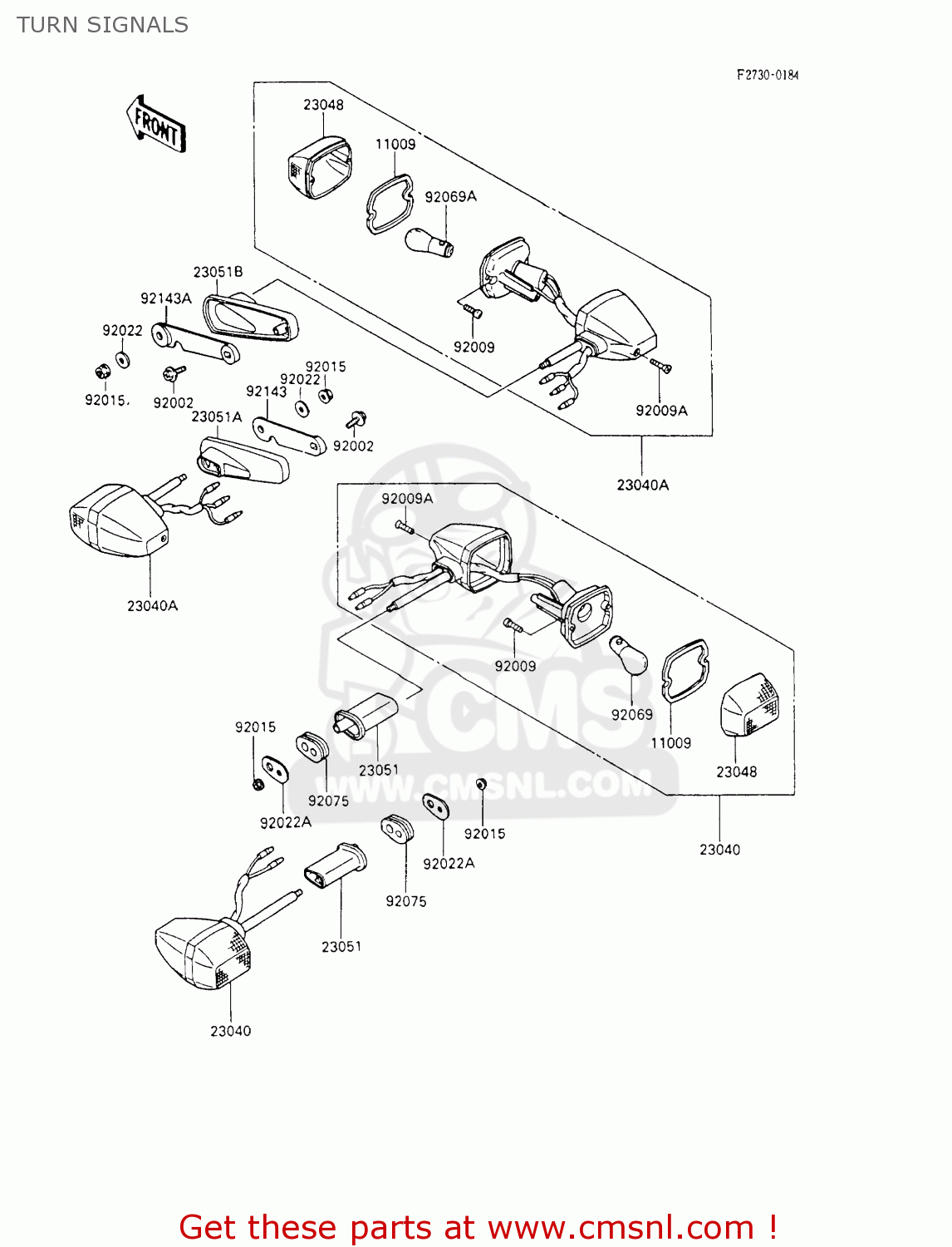 TURN SIGNALS ZX600C4 NINJA 600R 1991 USA CALIFORNIA