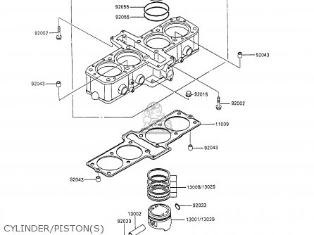 CYLINDER/PISTON(S) - ZX600C4 NINJA 600R 1991 USA CALIFORNIA