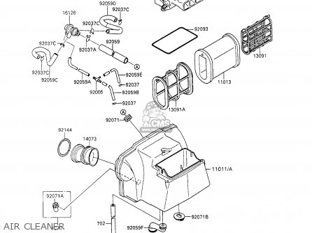 AIR CLEANER - ZX600C4 NINJA 600R 1991 USA CALIFORNIA