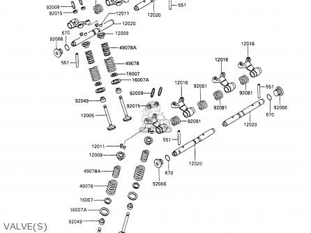 VALVE(S) - ZX600C4 NINJA 600R 1991 USA CALIFORNIA