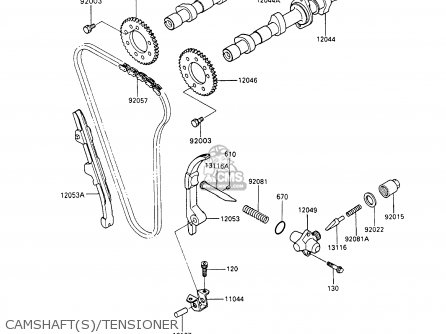 CAMSHAFT(S)/TENSIONER - ZX600C4 NINJA 600R 1991 USA CALIFORNIA