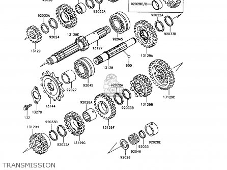 TRANSMISSION - ZX600C4 NINJA 600R 1991 USA CALIFORNIA