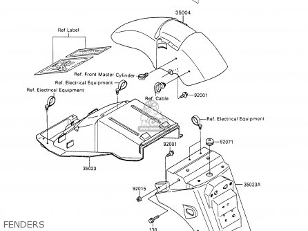 FENDERS - ZX600C4 NINJA 600R 1991 USA CALIFORNIA