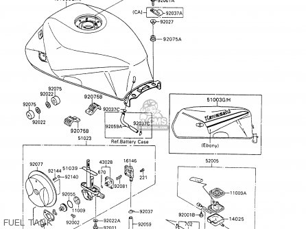 FUEL TANK - ZX600C4 NINJA 600R 1991 USA CALIFORNIA