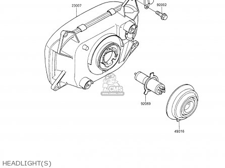 HEADLIGHT(S) - ZX600C4 NINJA 600R 1991 USA CALIFORNIA