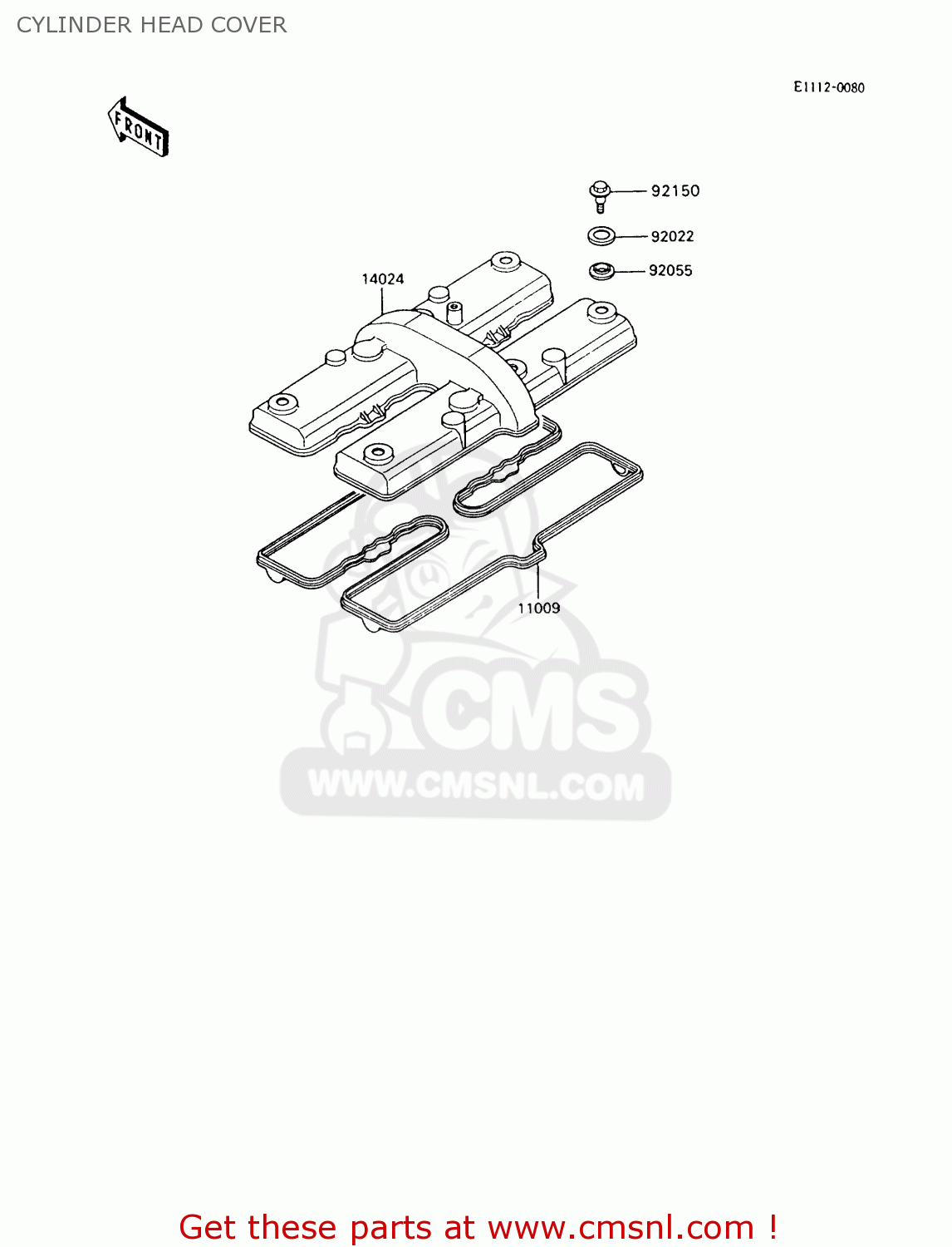 CYLINDER HEAD COVER ZX600C6 GPX600R 1993 UNITED KINGDOM NL FG SD