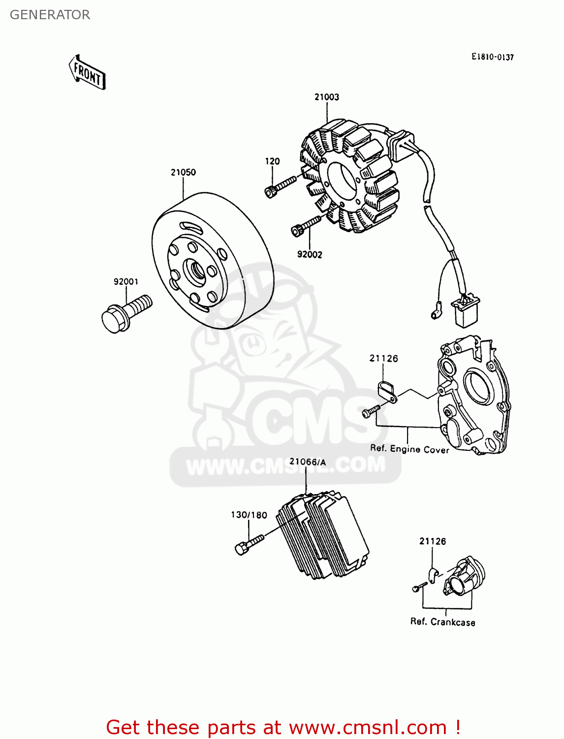 GENERATOR ZX600C6 GPX600R 1993 UNITED KINGDOM NL FG SD