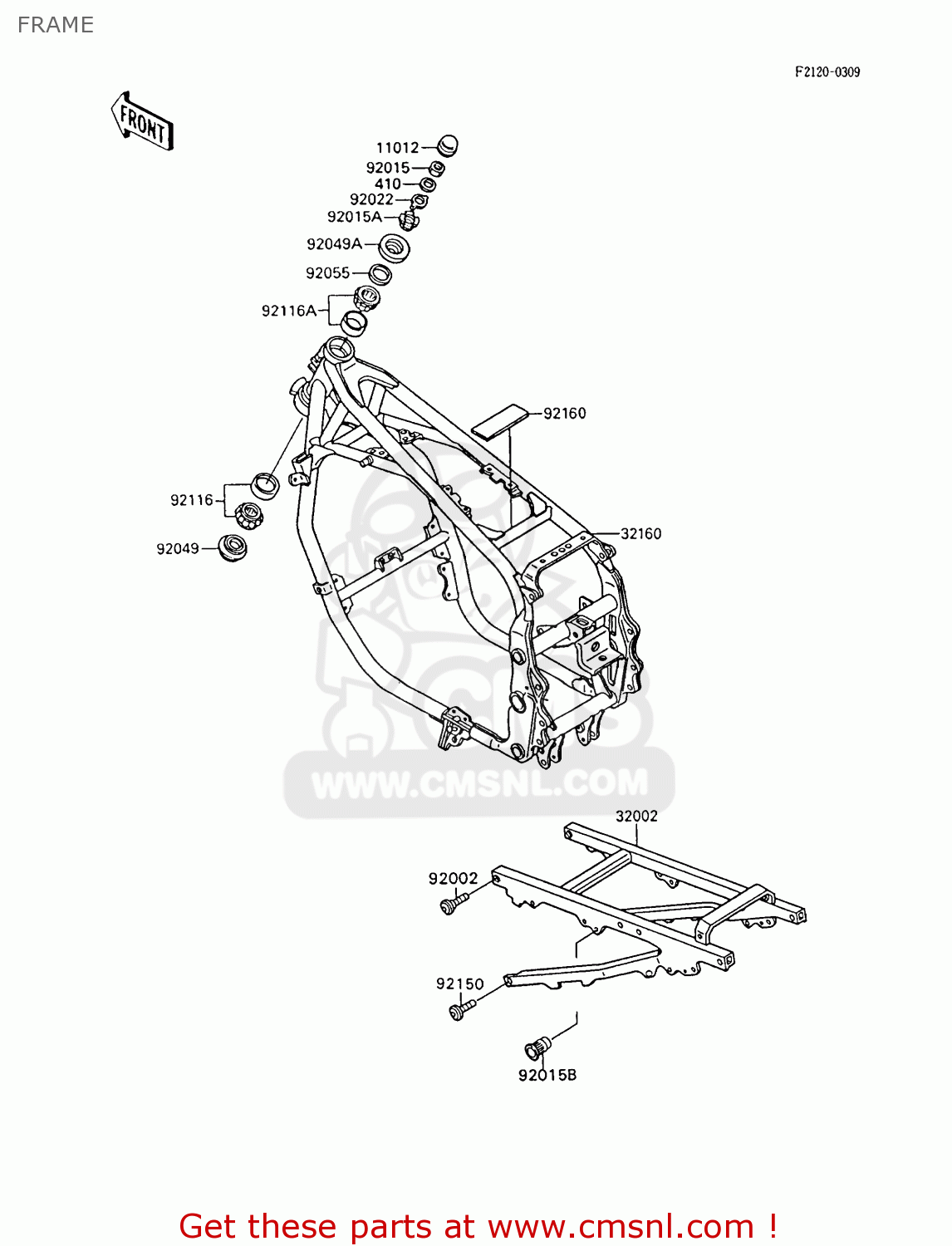 FRAME ZX600C6 GPX600R 1993 UNITED KINGDOM NL FG SD