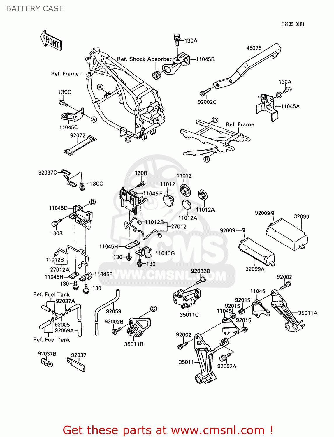 BATTERY CASE ZX600C6 GPX600R 1993 UNITED KINGDOM NL FG SD
