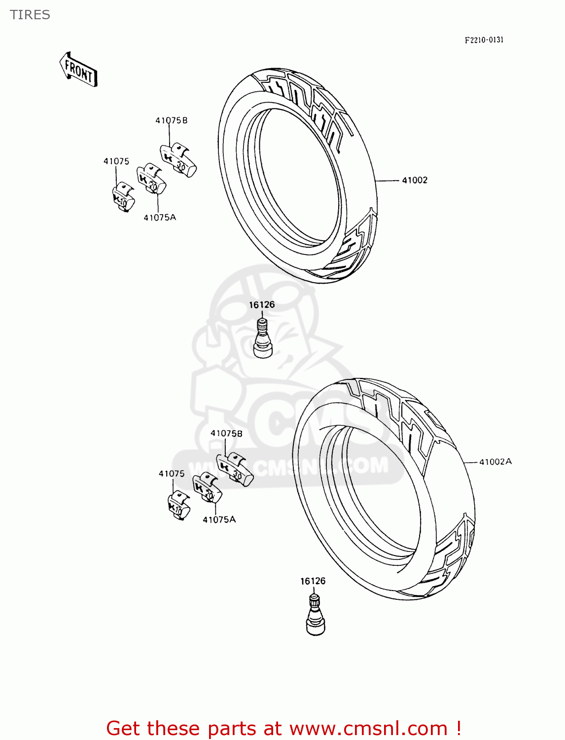 TIRES ZX600C6 GPX600R 1993 UNITED KINGDOM NL FG SD