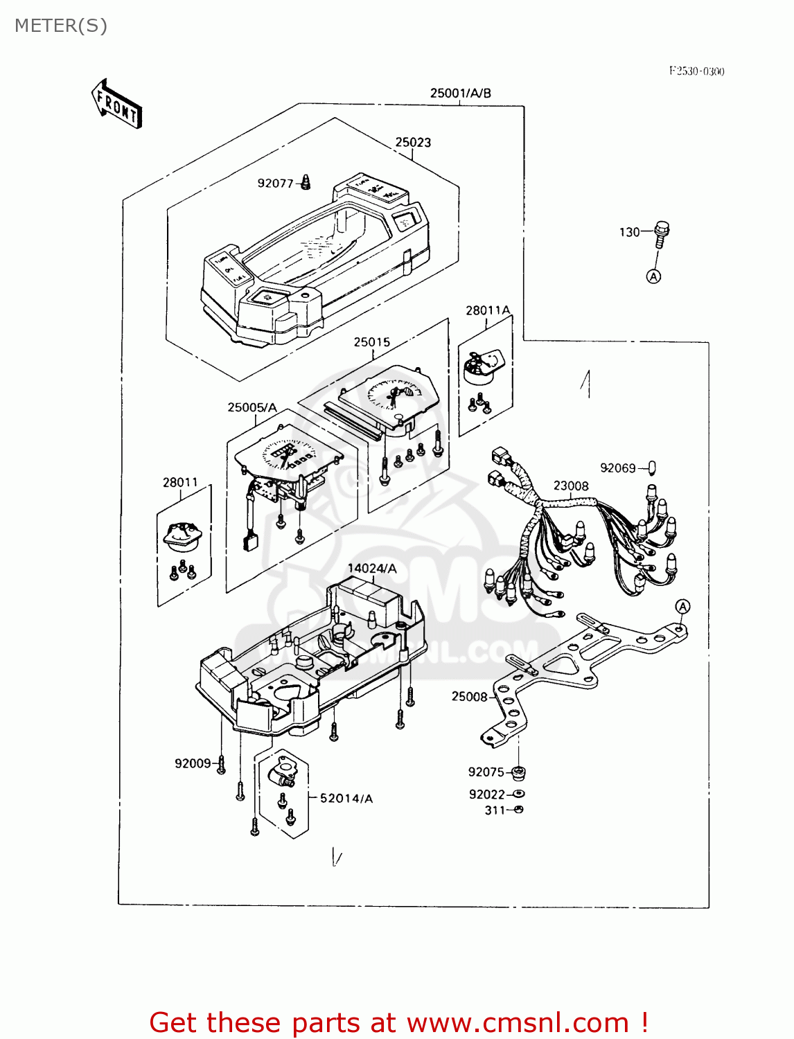 METER(S) ZX600C6 GPX600R 1993 UNITED KINGDOM NL FG SD