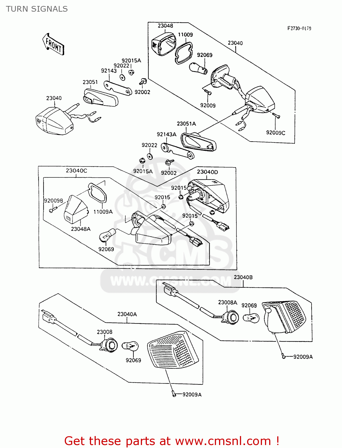 TURN SIGNALS ZX600C6 GPX600R 1993 UNITED KINGDOM NL FG SD