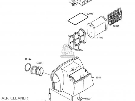 AIR CLEANER - ZX600C6 GPX600R 1993 UNITED KINGDOM NL FG SD