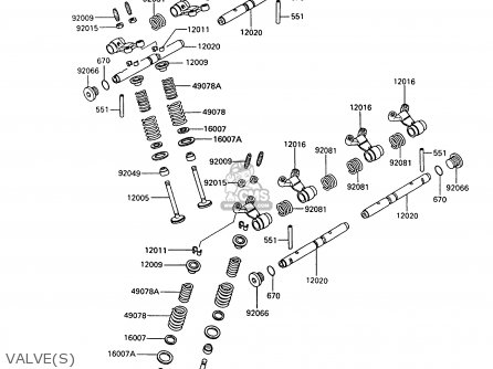 VALVE(S) - ZX600C6 GPX600R 1993 UNITED KINGDOM NL FG SD