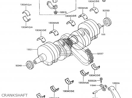 CRANKSHAFT - ZX600C6 GPX600R 1993 UNITED KINGDOM NL FG SD