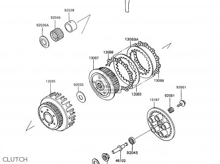 CLUTCH - ZX600C6 GPX600R 1993 UNITED KINGDOM NL FG SD