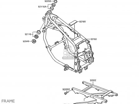 FRAME - ZX600C6 GPX600R 1993 UNITED KINGDOM NL FG SD