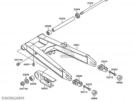 SWINGARM - ZX600C6 GPX600R 1993 UNITED KINGDOM NL FG SD