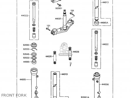FRONT FORK - ZX600C6 GPX600R 1993 UNITED KINGDOM NL FG SD