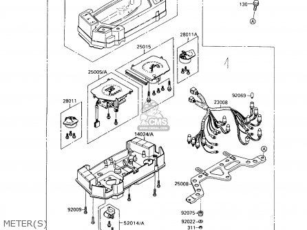 METER(S) - ZX600C6 GPX600R 1993 UNITED KINGDOM NL FG SD