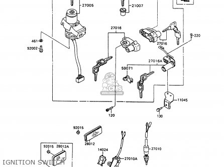 IGNITION SWITCH - ZX600C6 GPX600R 1993 UNITED KINGDOM NL FG SD