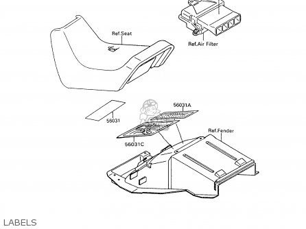 LABELS - ZX600C6 GPX600R 1993 UNITED KINGDOM NL FG SD