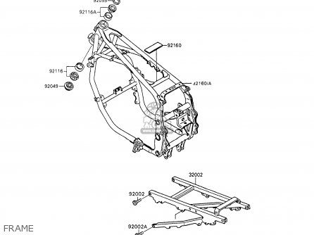 FRAME - ZX600C6 NINJA 600R 1993 USA CALIFORNIA
