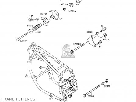 FRAME FITTINGS - ZX600C6 NINJA 600R 1993 USA CALIFORNIA