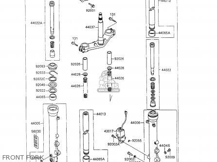 FRONT FORK - ZX600C6 NINJA 600R 1993 USA CALIFORNIA