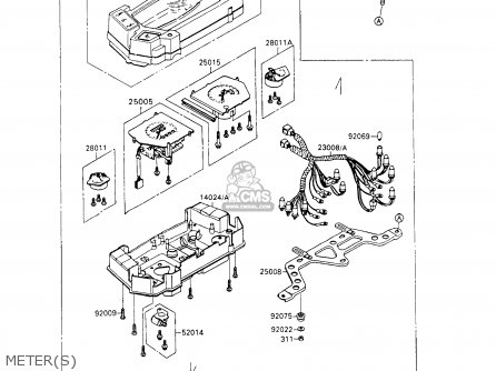 METER(S) - ZX600C6 NINJA 600R 1993 USA CALIFORNIA