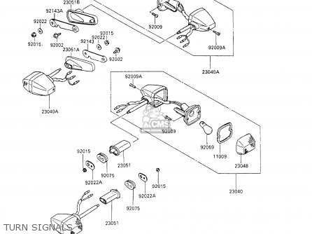 TURN SIGNALS - ZX600C6 NINJA 600R 1993 USA CALIFORNIA