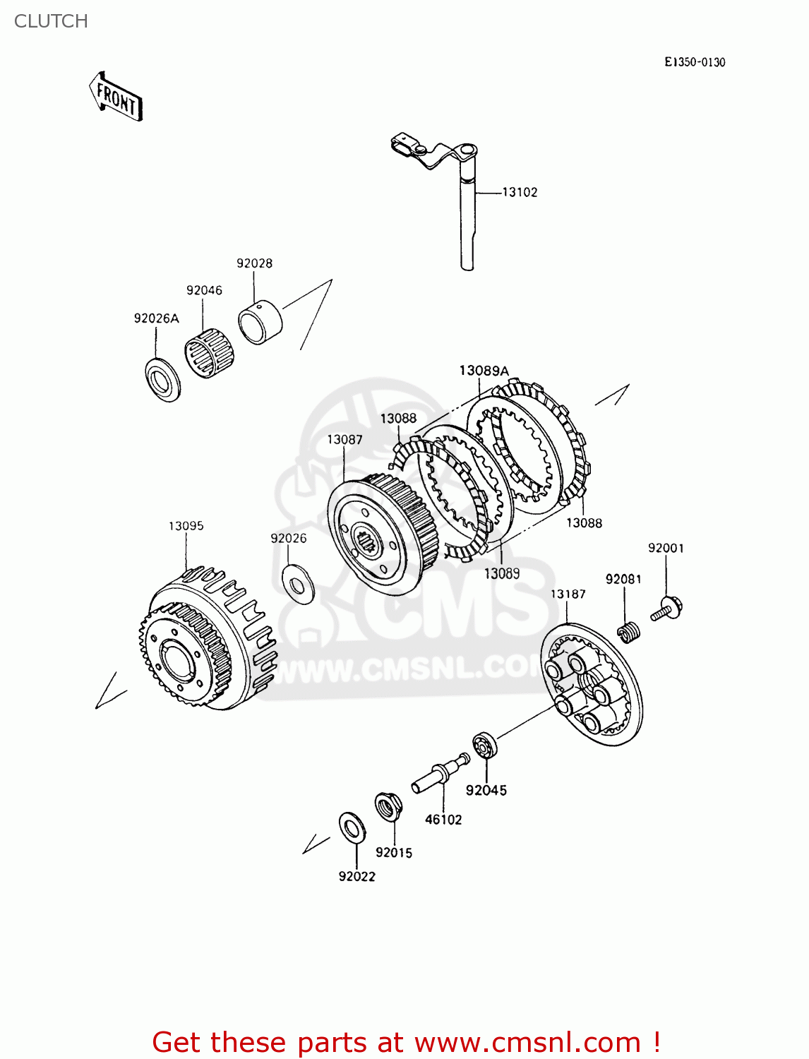 CLUTCH ZX600C7 GPX600R 1994 UNITED KINGDOM NL FG SD