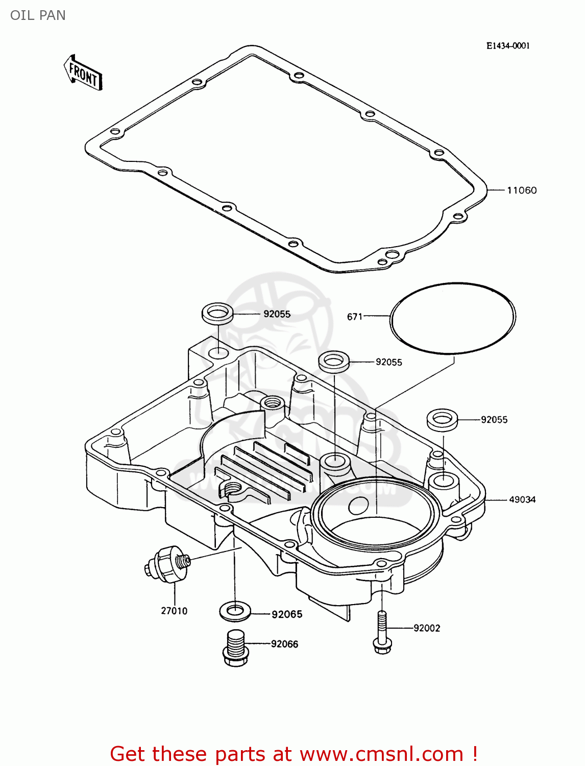 OIL PAN ZX600C7 GPX600R 1994 UNITED KINGDOM NL FG SD