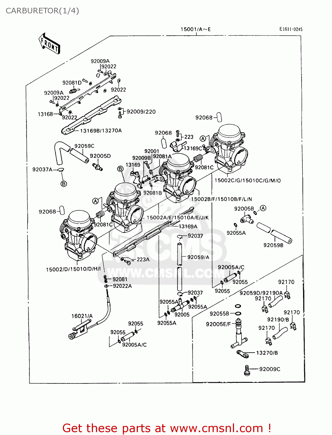 CARBURETOR(1/4) ZX600C7 GPX600R 1994 UNITED KINGDOM NL FG SD