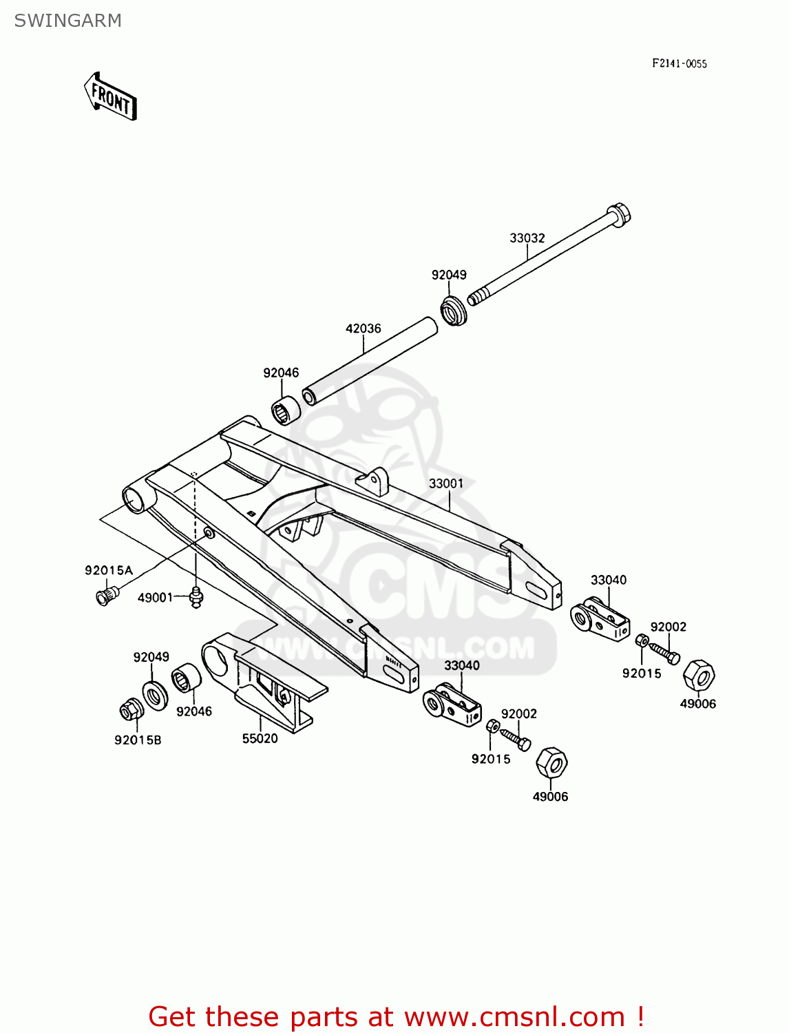 SWINGARM ZX600C7 GPX600R 1994 UNITED KINGDOM NL FG SD