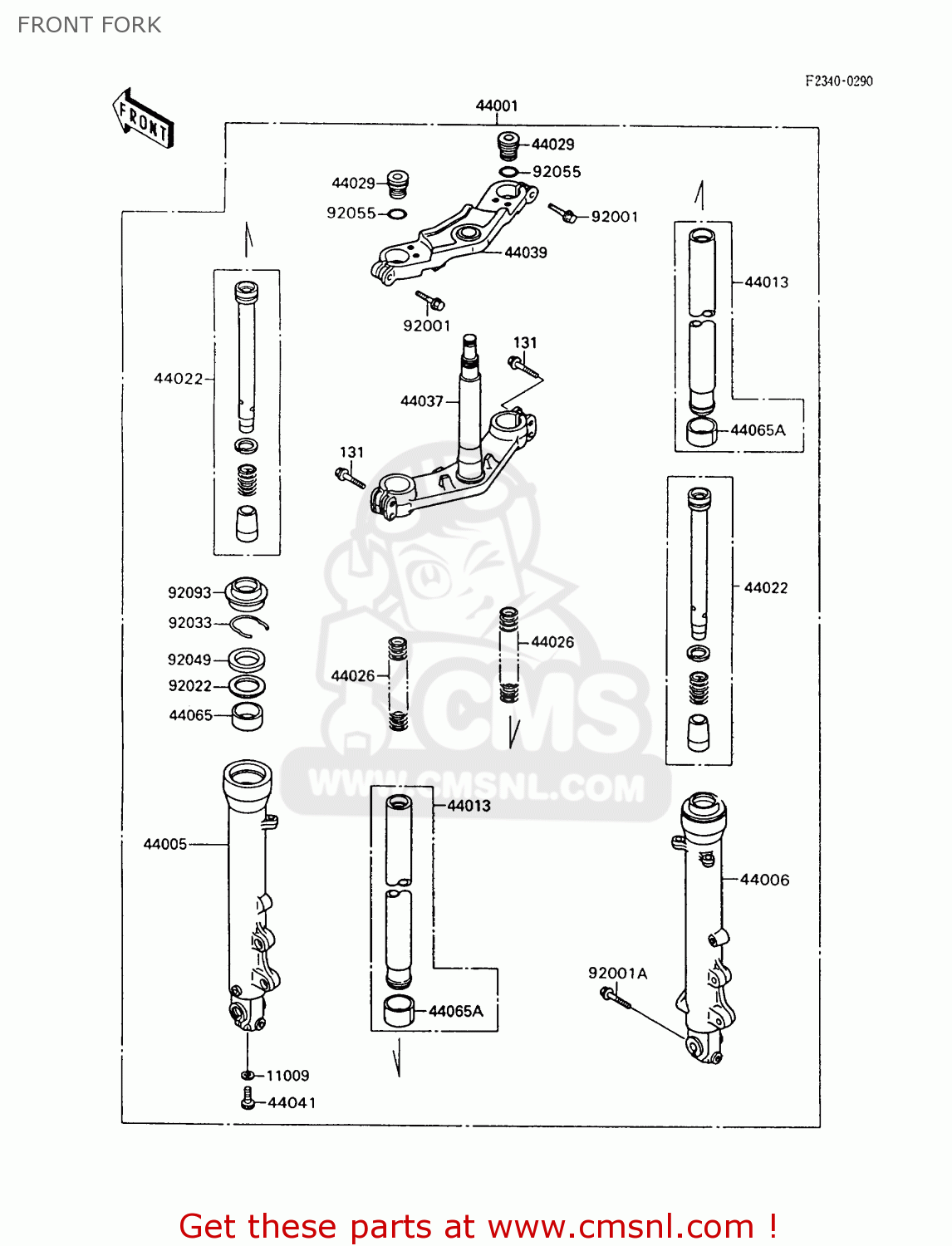 FRONT FORK ZX600C7 GPX600R 1994 UNITED KINGDOM NL FG SD