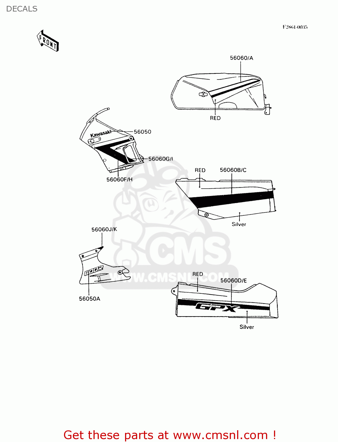 DECALS ZX600C7 GPX600R 1994 UNITED KINGDOM NL FG SD