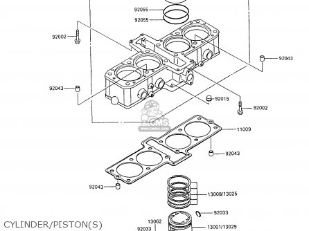 CYLINDER/PISTON(S) - ZX600C7 GPX600R 1994 UNITED KINGDOM NL FG SD
