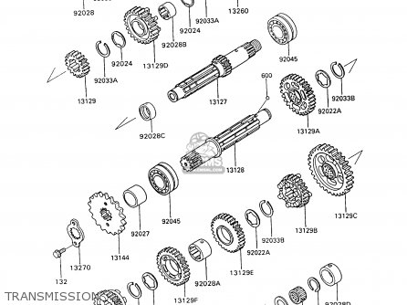 TRANSMISSION - ZX600C7 GPX600R 1994 UNITED KINGDOM NL FG SD