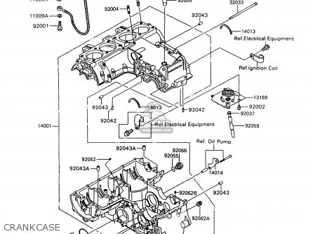 CRANKCASE - ZX600C7 GPX600R 1994 UNITED KINGDOM NL FG SD