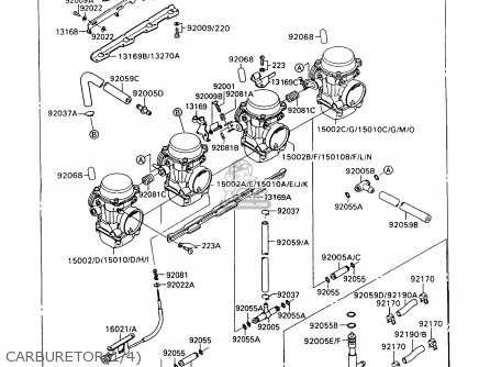 CARBURETOR(1/4) - ZX600C7 GPX600R 1994 UNITED KINGDOM NL FG SD