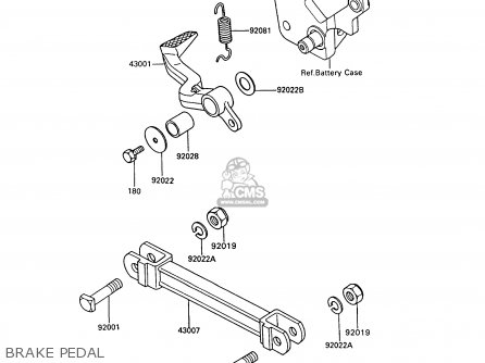 BRAKE PEDAL - ZX600C7 GPX600R 1994 UNITED KINGDOM NL FG SD