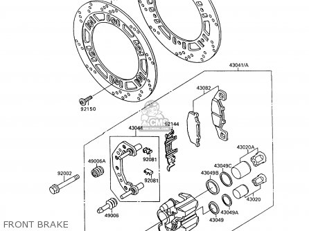 FRONT BRAKE - ZX600C7 GPX600R 1994 UNITED KINGDOM NL FG SD